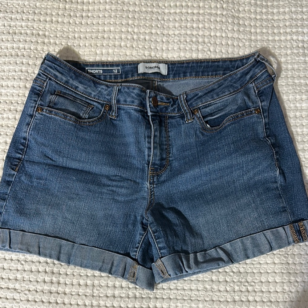 Sonoma Classic Blue Denim Cuffed Women's Shorts